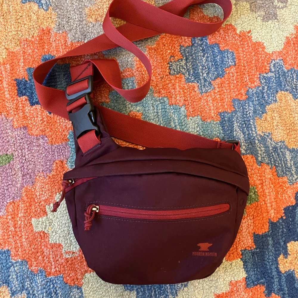 Burgundy Mountainsmith knockabout sling bag